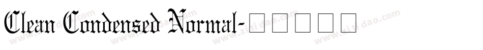 Clean Condensed Normal字体转换